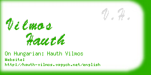 vilmos hauth business card
